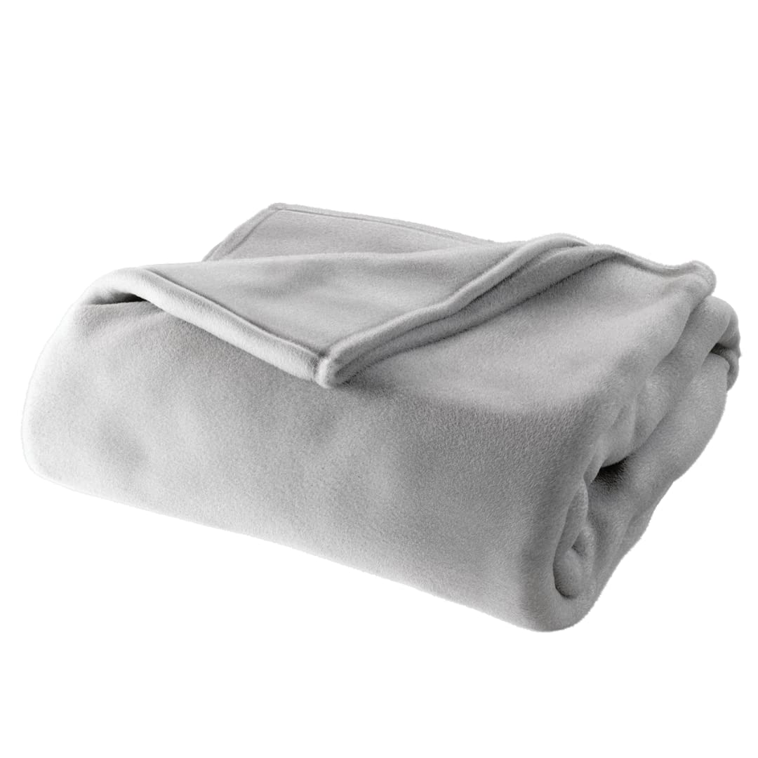 Emma Essentials Coperta 150x200cm, Accogliente Coperta da Divano, Grigio Chiaro, Certificato Oeko-Tex 150x200 cm Grigio Chiaro