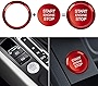 Car Engine Start Stop Button Decoration Ring & Trim Push Start Button Cover for Audi A4L/A5/A6L/A7/A8/Q3/Q5/Q7 Aluminum Alloy Audi Car Interior Accessories Engine Switch Stickers Cover (Red)