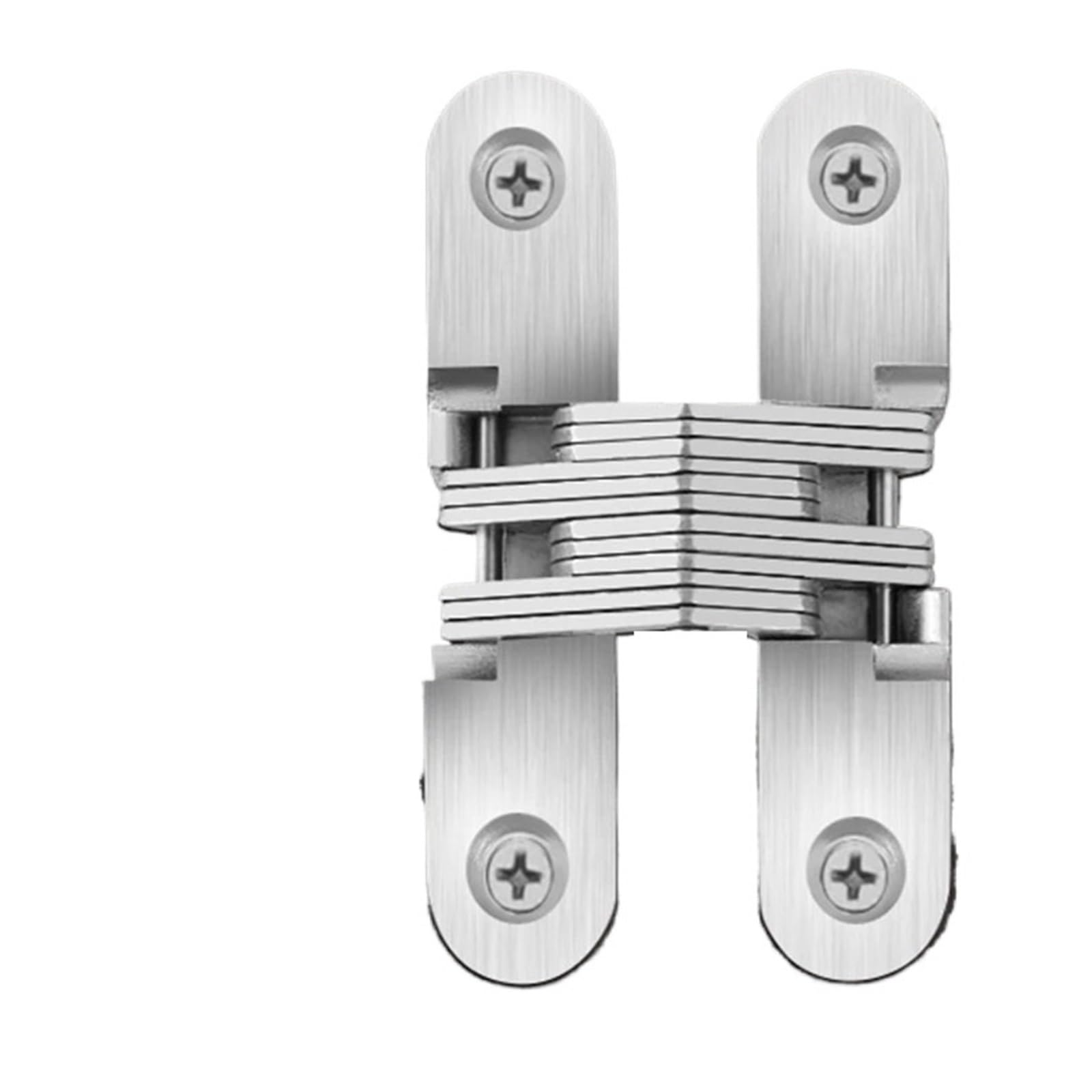 Kdhcvkz Black-19X95mm 1Pcs H-Shaped Concealed Hinges 180 Degree Folding Door Hinges(Black-19X95mm)