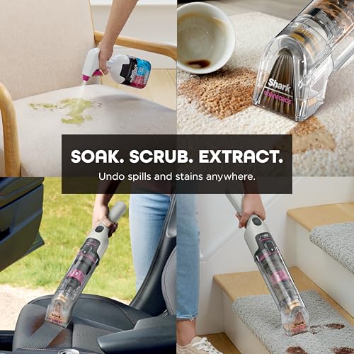 Image of Shark StainForce Cordless Portable Spot, Stain, & Odor Remover System for Carpets, Area Rugs, Upholstery, Stairs, Cars, Accessories, and Full-Size Cleaning Solution, Beige, HX095BRN