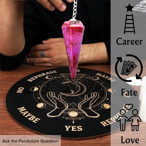 Image of Cobalt Calcite Pendulum Dowsing Tool - Natural Crystal Pendulum for Spiritual Guidance - Dowser Pendulum for Accurate Divination and Energy Healing - Perfect for Energy Healing and Chakra Balancing