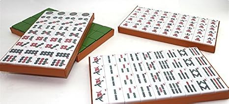 Green - We pay your sales tax Chinese Numbered X-Large Tiles Mahjong Set. 144 Tiles 3.8cm Easy-To-Read Game set/Complete set weighs 5.9kg. Gift/Birthday Mah-Jongg, Mah Jongg, Majiang C12462