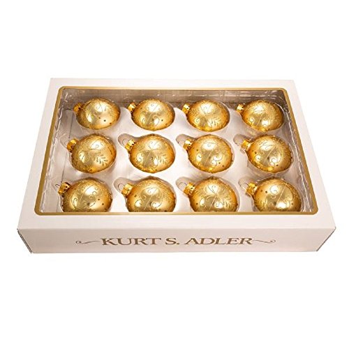 Kurt S. Adler YAMGG0852 Kurt Adler 60mm Gold Glass...