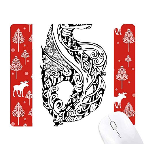Souris Thème Culture Chinoise Idéale pour Votre Bureau Style Forêt Mystique de Noël