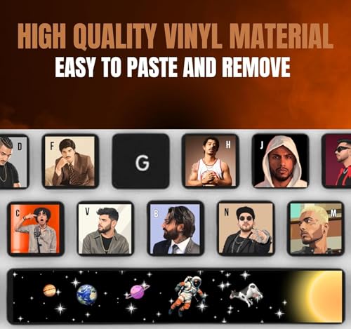 Image of Meme Culture Keyboard Sticker, Funny Meme Theme, Compatible with All Laptop and Desktop Keyboards (DESI Hip HOP)