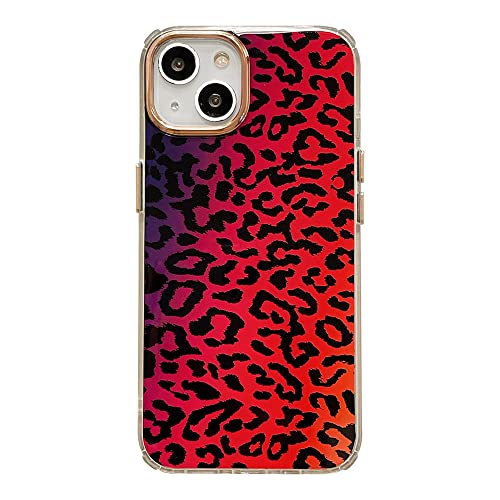 Coque iPhone 13 motif léopard zèbre gradient de luxe pour protection de smartphone
