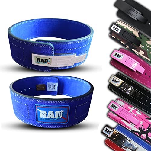 Rad Weight Lifting Belts Powerlifting And Weightlifting Belt With Lever Buckle, 10Mm (Blue, Small) #TOP11