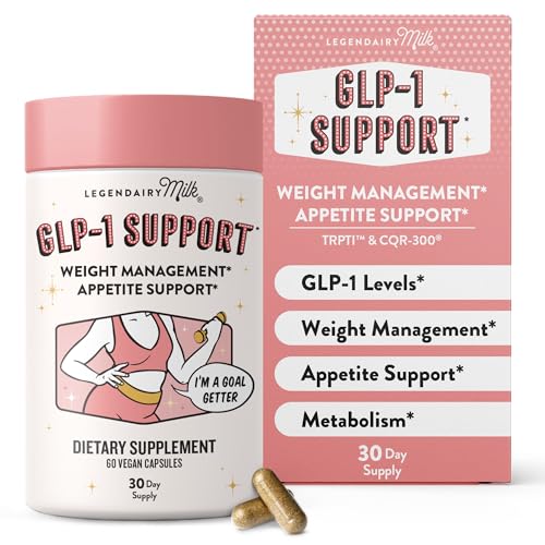 GLP-1 Plus Supplement for Weight Management Appetite Control for Women w Trpti OEA CQR-300 & Chromium Supports Natural Fullness Signals & Hunger Metabolism Support Supplement Legendairy Milk 1-Pack