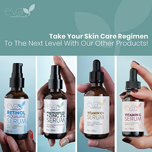 Eva Naturals Organic Castor Oil (60ml) - Promotes Hair, Eyebrow and Eyelash Growth - Diminishes Wrinkles and Signs of Aging - Hydrates and Nourishes Skin - 100% Pure - Cold Pressed, Premium Quality