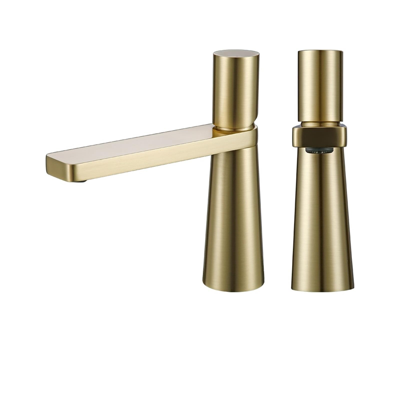 Robinet de lavabo laiton gris brossé pour une routine matinale fluide et sereine