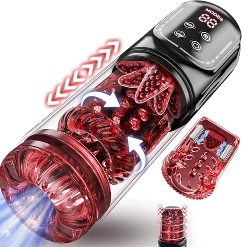 Upgraded Automatic Male Masterburators, Realistic Textured 3D Tight Sleeve Male Toys, 10 Vibration & 7 Suction Modes,Masterburbatar Pocket Puzzy Trainer
