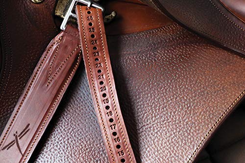 freejump Stirrup Classic Wide Leathers (Brown, Small (height <1.5m / 5'))