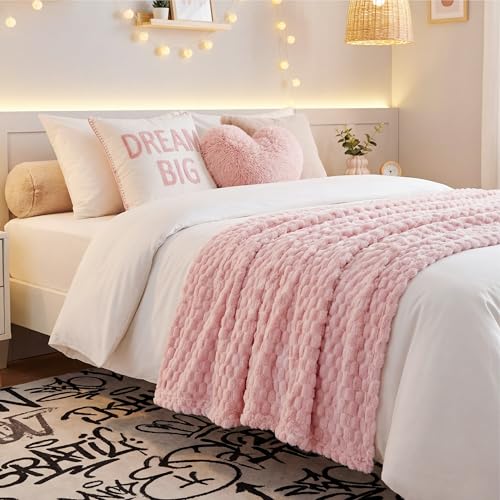 Save on Bedsure Pink Fluffy Throw Blanket - Use Code PE5OYREG - Image 6