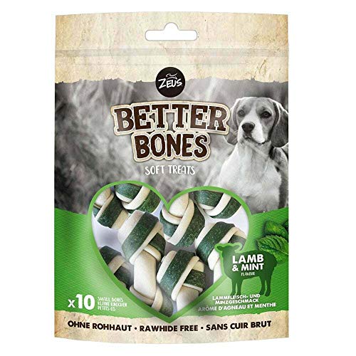 Zeus BetterBones, Kauknochen fuer Hunde, mit Lammfleisch und Minzgeschmack, 7,5cm, 10 Stück (1er Pack)