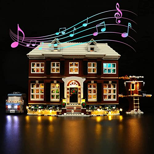 LED Light Set for Home Alone Sound Version Decoration Lighting Set - Only Lights Set, No Lego Model, White, klein