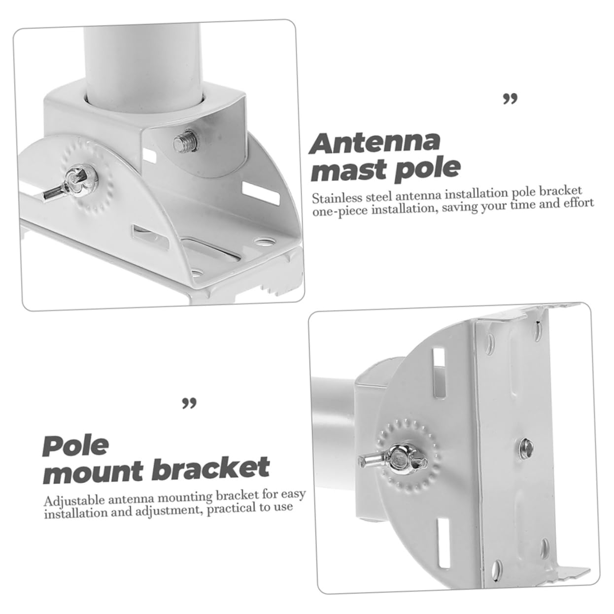 2 Pièces support de pont sans fil support de tuyau pour antennes d'antenne cb mural pour de montage pour perche pour mât d'
