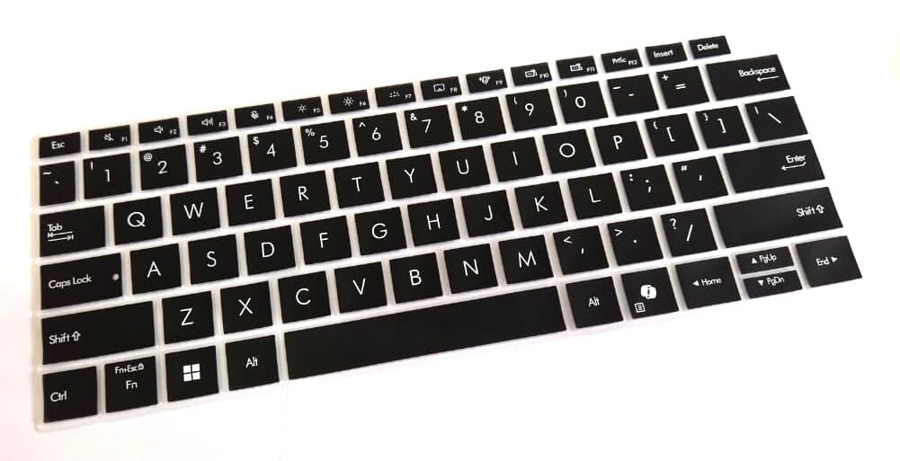 IFYX Silicone Keyboard Cover Skin for ASUS ExpertBook P3 P3405 / B3 B3405 / B5 B5405 / P5 P5405 14 Inch Laptop Keyboard Protector (Black)-picture-28