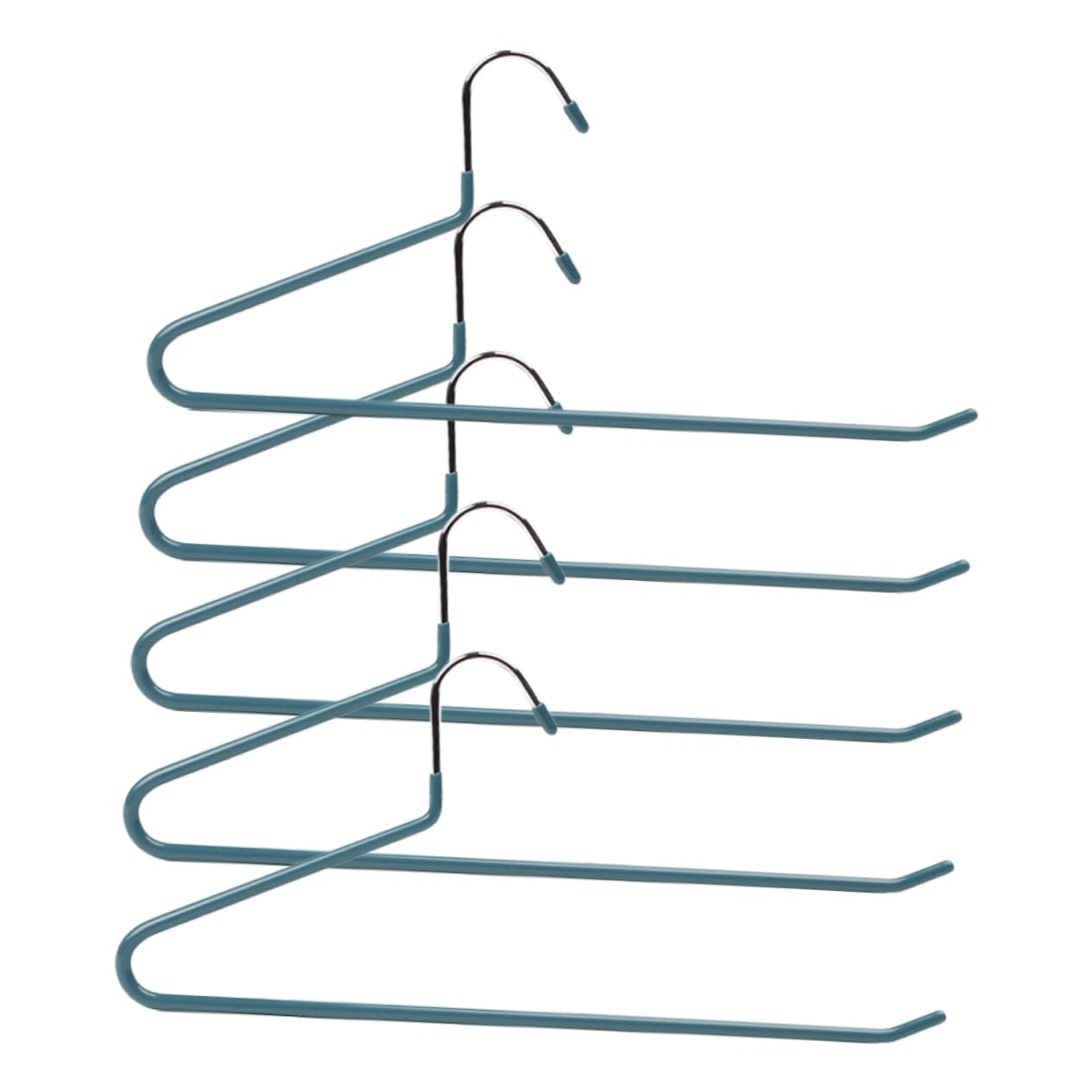 OFFSCH Pants Hanger Space Saving 5pcs Non-Slip Pant Hangers for Bathroom Bedroom