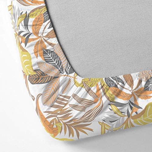 Image of DDECOR - Caledine 100% Cotton Fitted Bedsheet with 2 Pillow Covers, King Size, Yellow