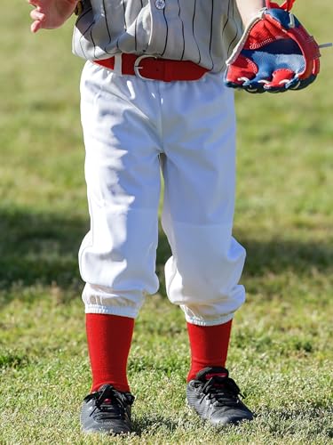 Toddler Baseball Socks and Belt Combo Set Cotton Youth Baseball Softball Socks Adjustable Belt for Boys Girls 5