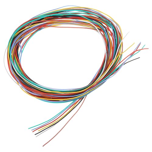 MECCANIXITY 30 Gauge Wire Silicone Wire 30AWG Electrical Wire Stranded Wire Tinned Copper Wire High Temp Hookup Wire 7 Color 3.0m/10ft for Car Model Electric Appliances 7pcs