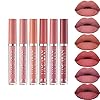 Matte-Nude-Liquid-6PcsSet-Lipstick-Velvety-Not-Fade-Long-Lasting-and-Waterproof-Wear-Lip-Makeup-Set-Non-Stick-Cup-Moisturizer-Durable-Lip-Gloss-kit-B MYUANGO 6Pcs Matte Lipstick Set Liquid Lip Gloss Velvety Not Fade Long Lasting and Waterproof Long Last Makeup Set Non-Stick Matte Finish (B)