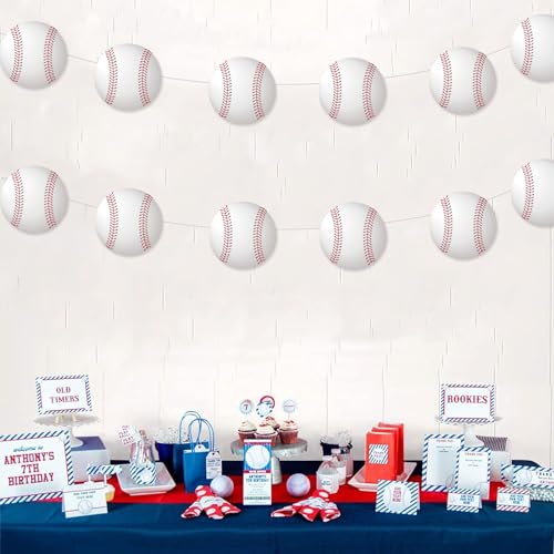 Image of Vuzvuv 60Pcs 6In Paper Baseball Cutouts Party Decor for Wall Bulletin Board
