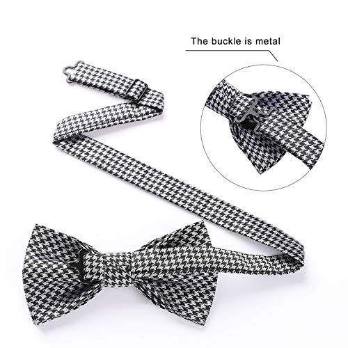 Hisdern 3/6 Pack Bow Ties For Men Paisley Plaid Dot Pre-Tie Bow Tie And Pocket Square Formal Bowties Handkerchief Set Adjustable #TOP4