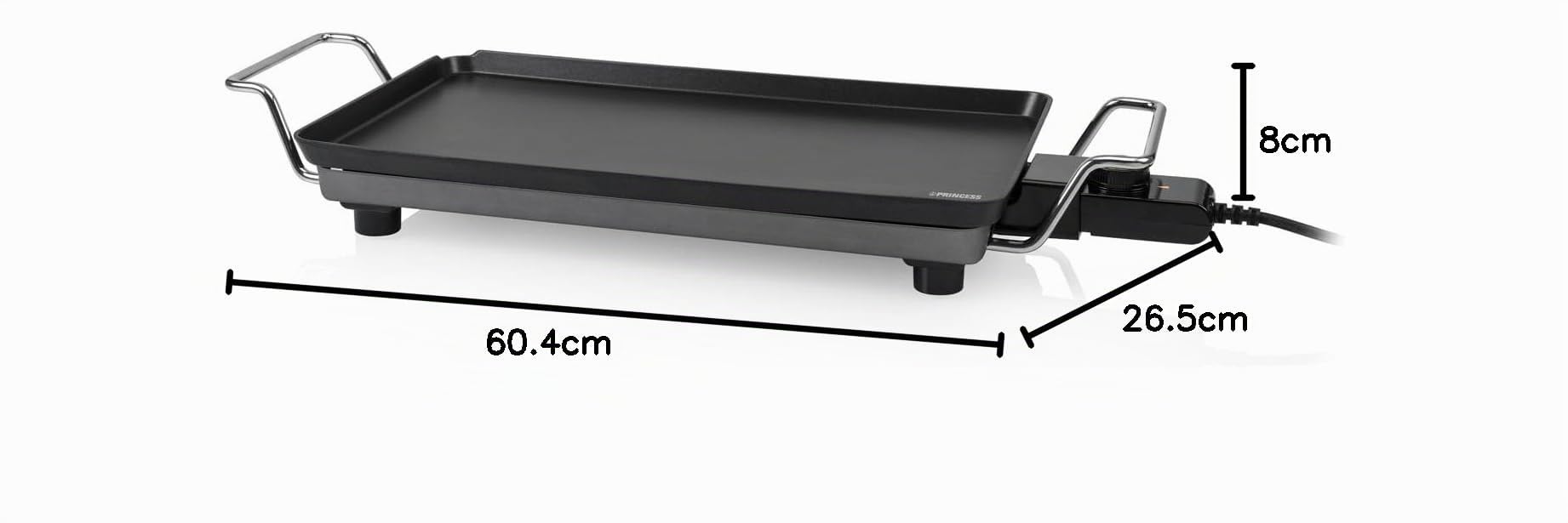 Princess plancha Table Chef Superior noire - fonte d'aluminium - 6 personnes - 46 x 26 cm - 2 500 W