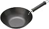 KitchenCraft World of Flavours Non Stick Wok for Induction Hob, Carbon Steel, Stir Fry Pan,Black, 26.5 cm Medium