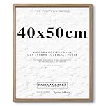 Fabian Clarke London® 40x50cm Modern Oak Wooden Picture Photo Frame Ideal for Prints and Posters Hang Portrait or Landscape