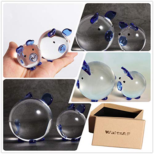Hanur Crystal Transparent Cute Pig Figurine Clear Ornament Home Decoration Collection Paperweight For Kids, Families #TOP3