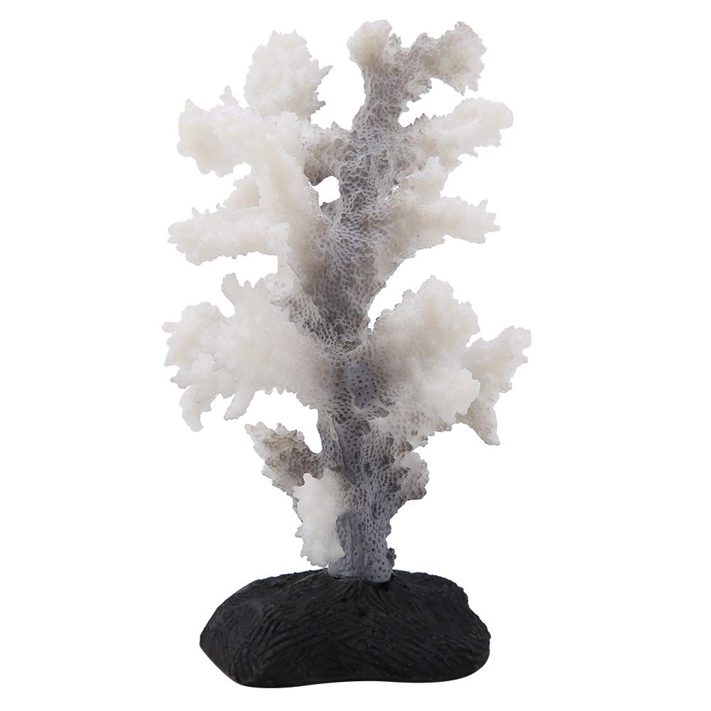 Smandy Grey Glowing Effect Artificial Coral Plant Luminous Silicone Coral For Fish Tank Landscape Decoration Aquarium Ornaments (Grey)
