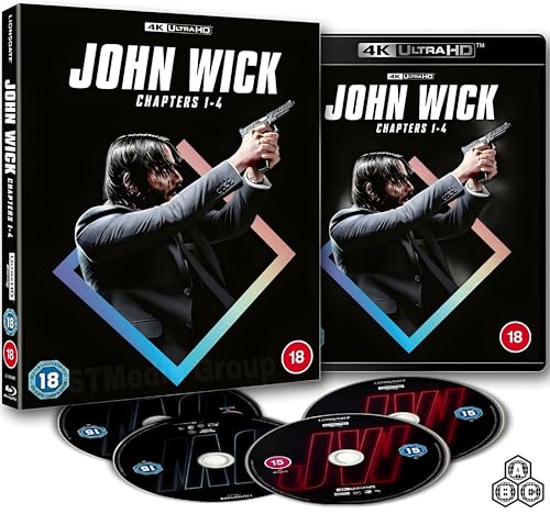 Image of John Wick: Chapters 1-4 (Exclusive Features & Commentaries) [4K Ultra HD] [Region Free]