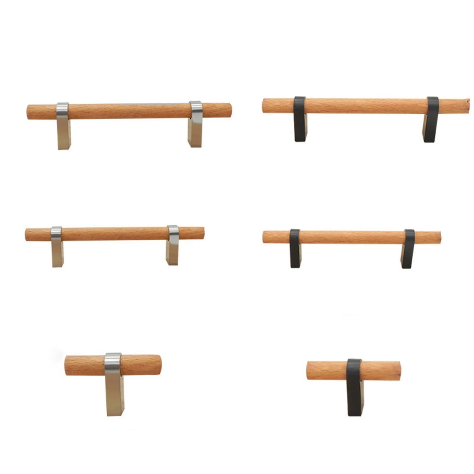 Irfhdcx D Cupboar Handles 2Pcssoli Woo Handles Cabinet Oorknob Kitchen Knobs Handle Rawer Pulls Modern Hardware(D)