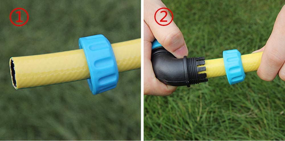 2 Stück Gartenschlauch Winkeladapter 90° - ABS Schnellkupplung Für Bewässerung