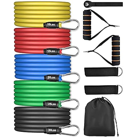 AGM Widerstandsbänder Set, Übungsgummibänder mit Griffen Cover
