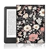 DOODLREAM Blume und Drache EBook Reader Tasche Für 6 E Reader, E Reader Hülle Mit Druckknopfverschluss wasserdichte Beidseitig Bedruckte E Book Hülle Aus Memory Stoff Zum Schutz des Bildschirms