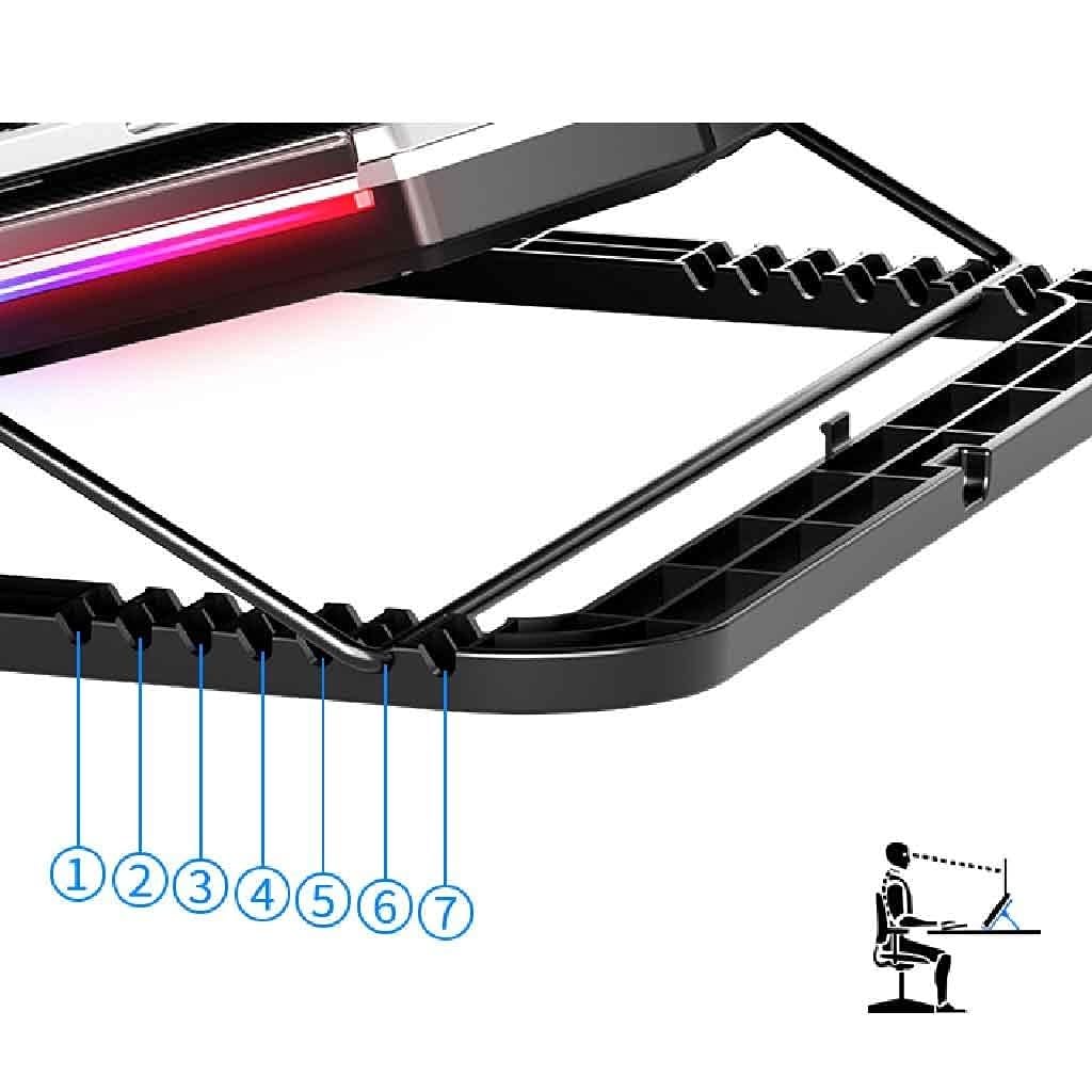 Laptop Cooler Plaque Refroidissement pc Portable Refroidisseur pour Ordinateur Portable de Jeu, Tapis de Refroidissement pour Ordinateur Portable, Refroidisseur Silencieux