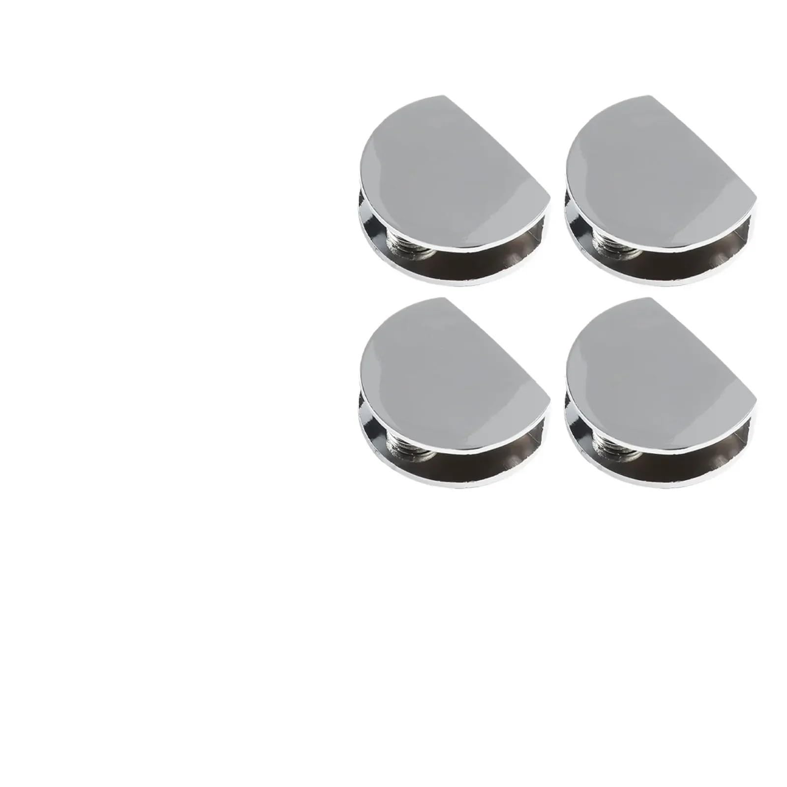 Glass Clamps 4pcs Glass Clamp Bathroom Mirror Clips Zinc Alloy Clip Shelf Support Brackets Holder for 6-12mm Thick Furniture Hardware(S)
