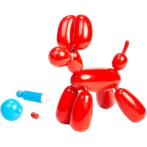 Squeakee The Balloon Dog - Feed Him, Teach Him Tricks, Pop Him, and Watch Him Deflate!, Red