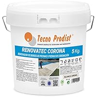 Tecno Prodist RENOVATEC CORONA (5 Kg) SAND WEISS Renovierungsfarbe für Schwimmbadränder und -abdeckungen - Rutschhemmend - Einfache Anwendung