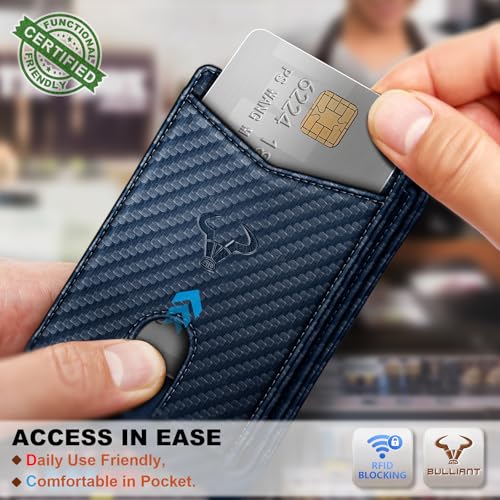 Image of BULLIANT Men Slim Leather Pocket Wallet Bill Holder 11Cards-Genuine Leather | RFID Blocking | Easy Access | Gift Boxed