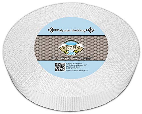 Country Brook Design - 1 1/2 Inch Printable Heat Set Heavy Polyester Webbing Closeout, 50 Yards