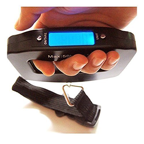 CSTOM/0,1 oz 50 kg/10 G Portable Digital LCD Handheld viajes escala maleta equipaje 100547