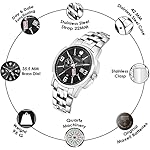 Matrix-Black-Blue-White-Dial-Day-Date-Functioning-Stainless-Steel-Strap-Analog-Watch-for-Men-Women