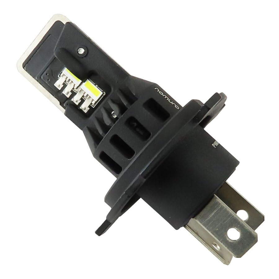 NOMURA Lampadine LED H4 H/L Obsidian Space White 6000K Canbus - 6x Luminosità, 3300lm, Anti-Errore