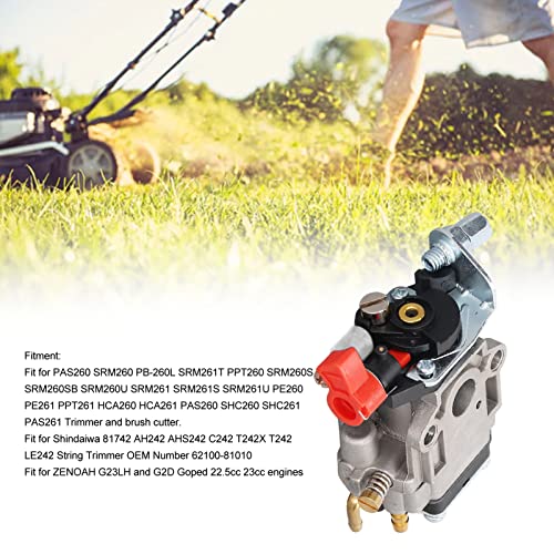 trimmer carburetor kit, complete heavy duty 62100‑81010 mower carb kit wear resistant for garden sup