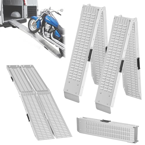 ACXIN Lot de 2 rampes de chargement pliables en acier galvanisé antidérapant Charge maximale 200 kg par pièce