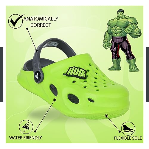 Image of toothless Marvel Avengers Kids Boys Green Grey Clogs
